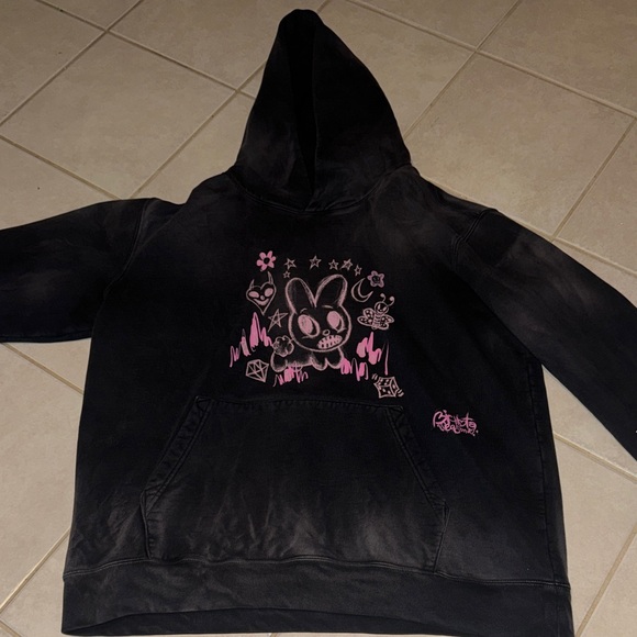 Karol G Bichota Season Bunny Washed Black Hoodie - Picture 3 of 7